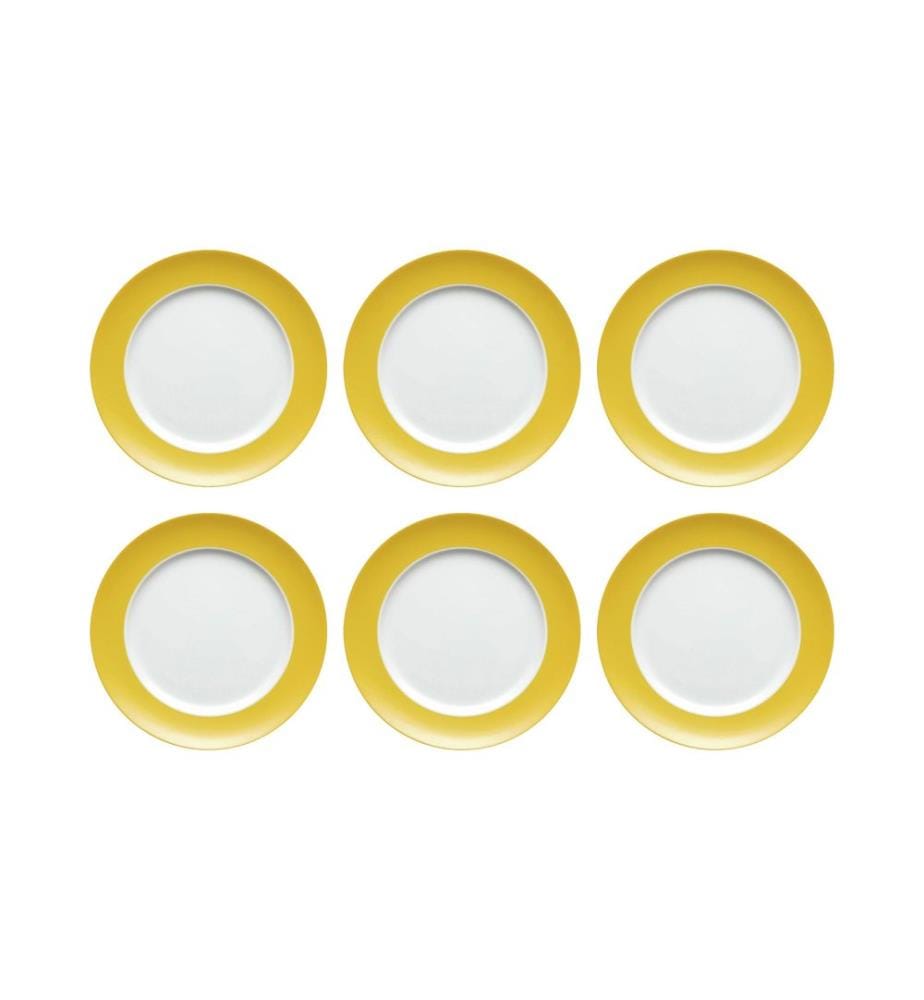 THOMAS - Assiette non décorative Sunny Day 6 Pièce/s,Jaune, 27 cm