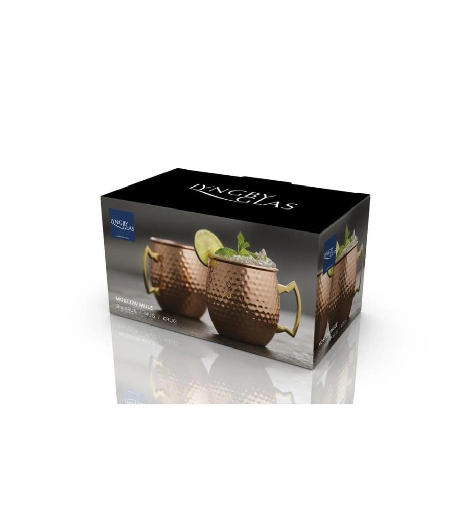 Lyngby - Cocktailbecher Moscow Mule 550 ml, 2 Stück, Kupfer
