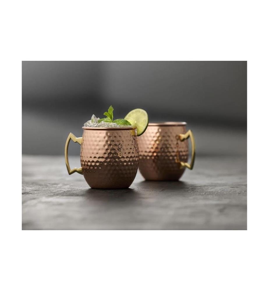 Lyngby - Cocktailbecher Moscow Mule 550 ml, 2 Stück, Kupfer
