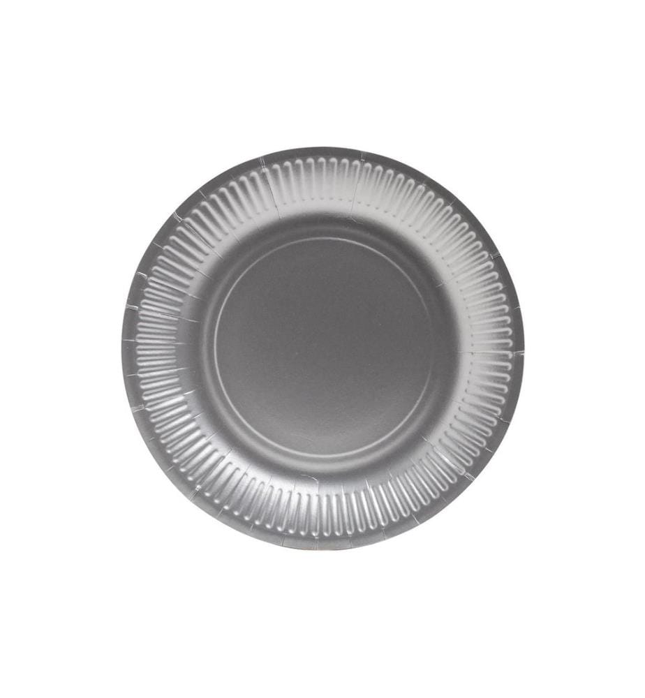 PRO nappe - Assiettes jetables Argent métal 10 Pièce/s
