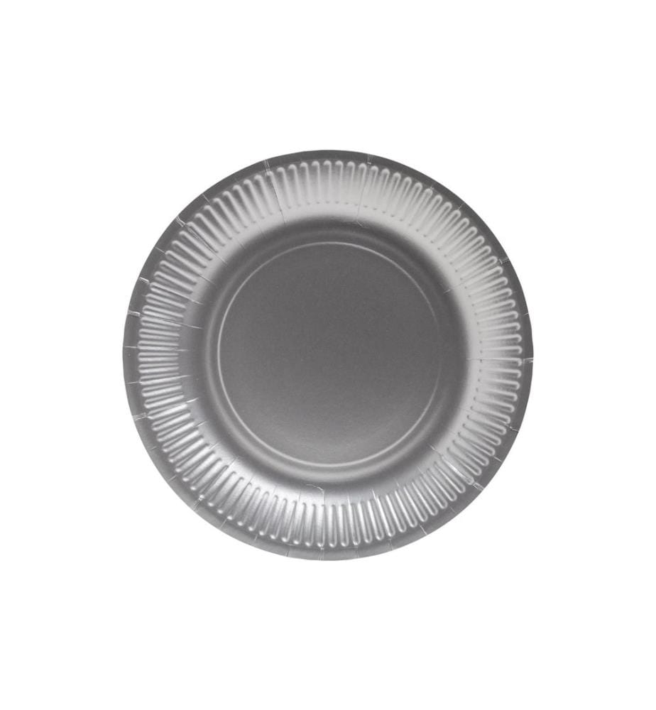 PRO nappe - Assiettes jetables Argent métal 10 Pièce/s
