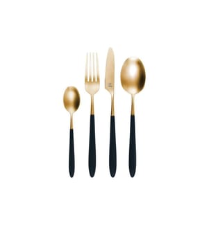 Sola - Besteck-Set Gaya Exeter, Gold / Schwarz matt, 24-teilig