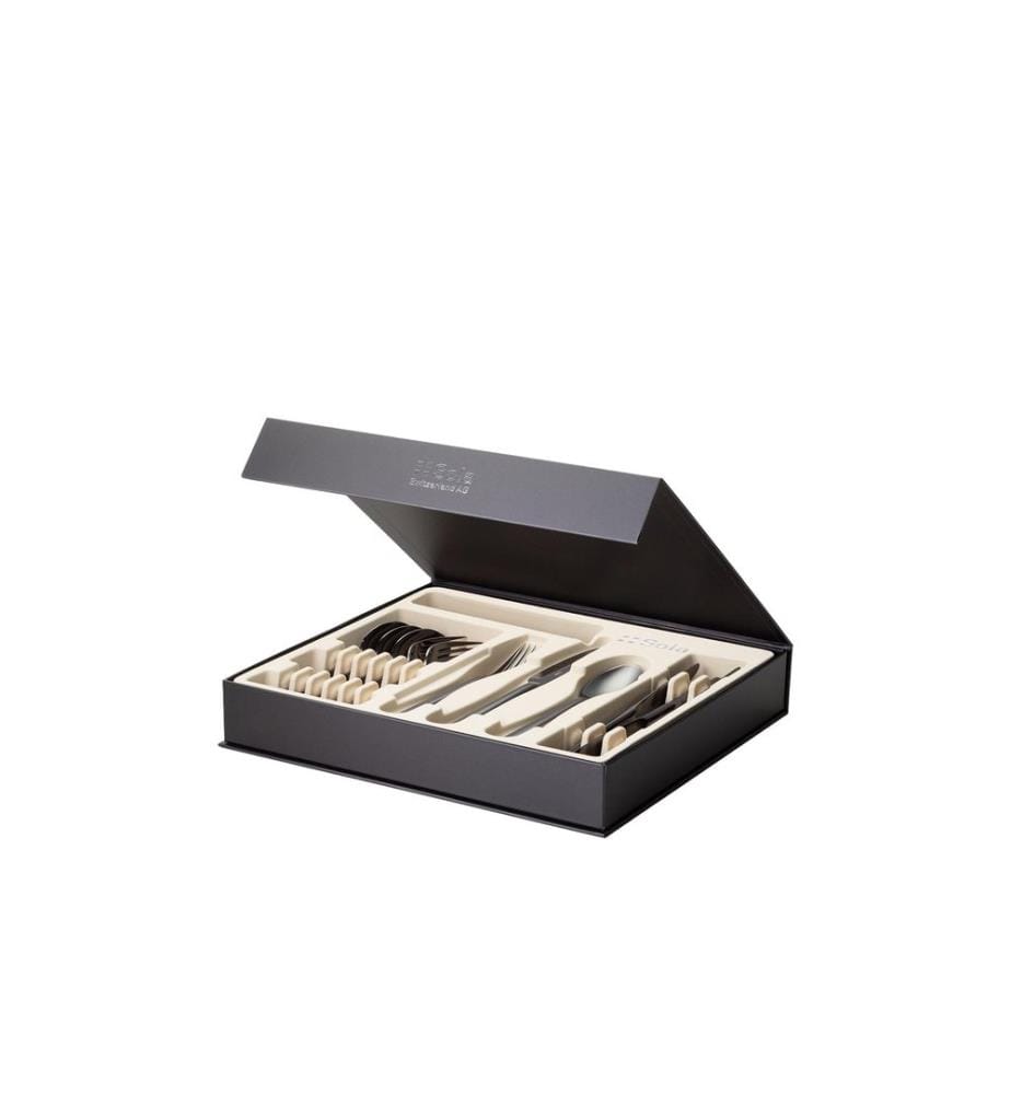 Sola - Kits de couverts Samara PVD, Noir poli, 16 pcs.