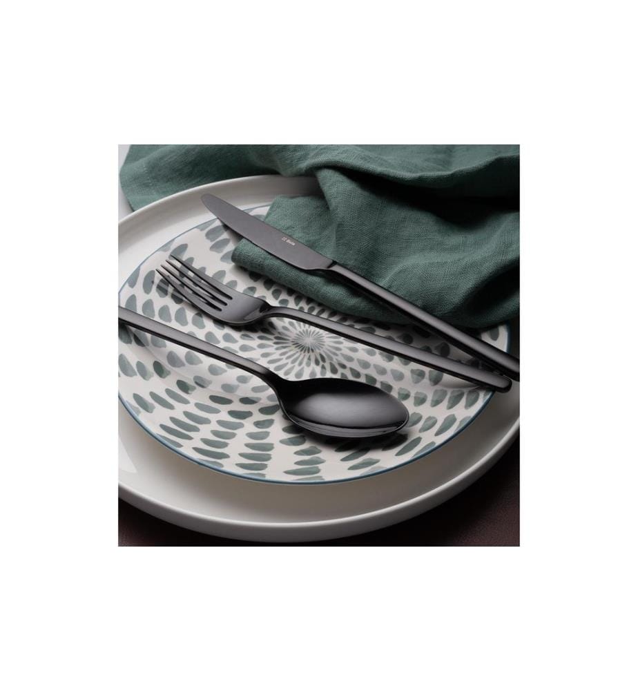Sola - Kits de couverts Samara PVD, Noir poli, 16 pcs.