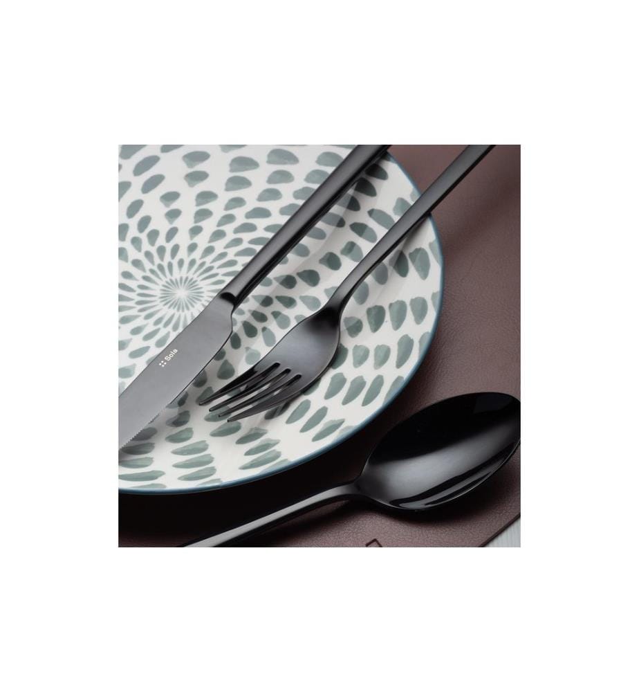 Sola - Kits de couverts Samara PVD, Noir poli, 16 pcs.