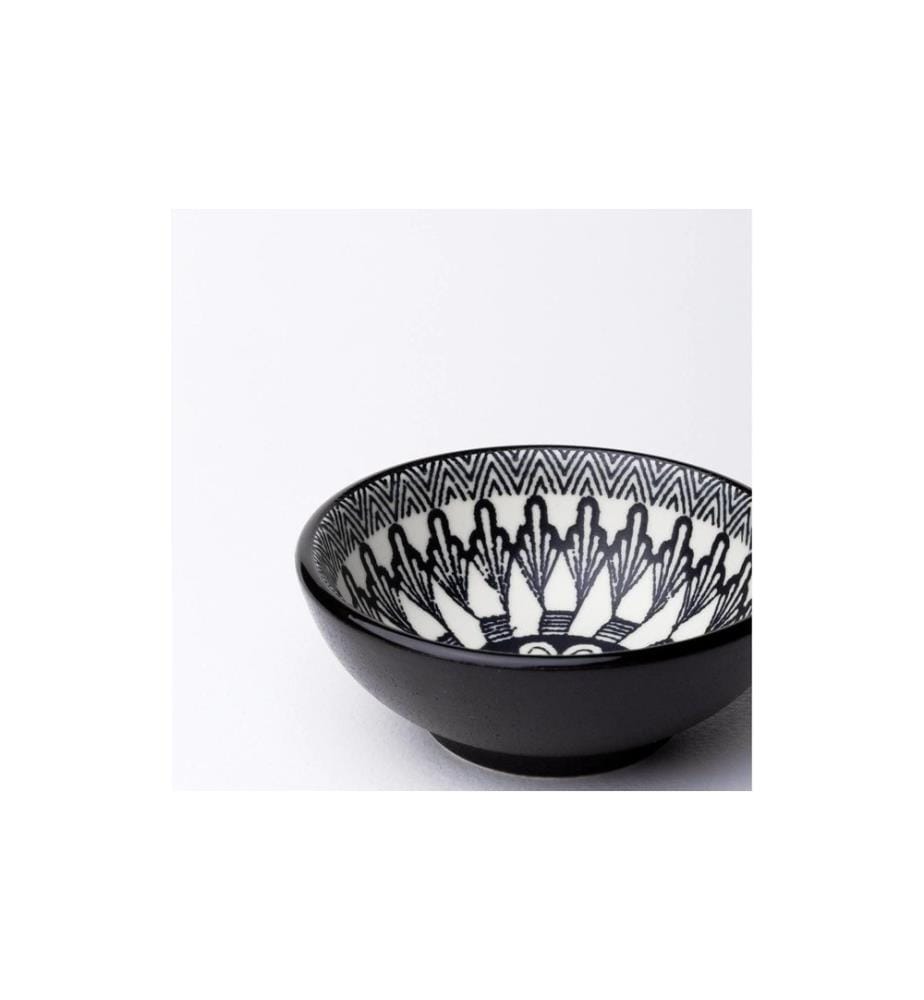Lunasol - Schale Basic Levante Ø 7.8 cm, 6 Stück, Schwarz/Weiss