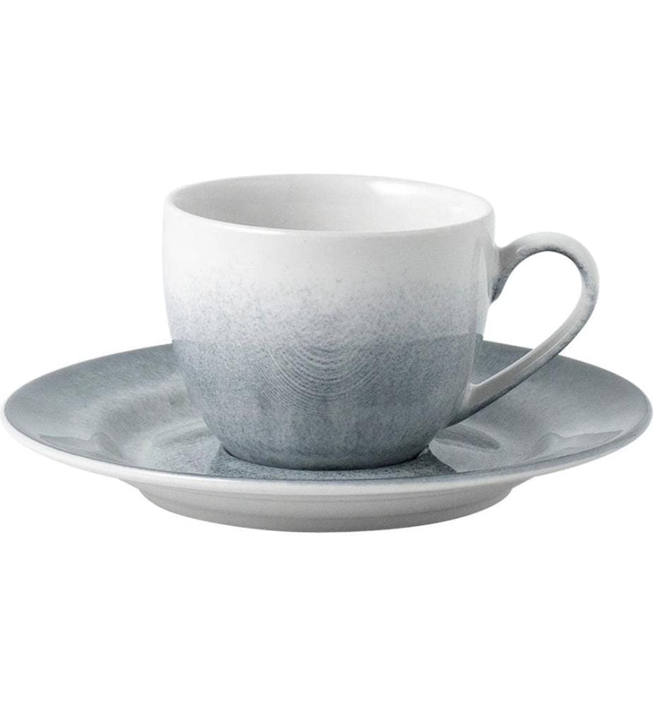 Tasse à expresso Lunasol Elements Vulcano lot de 8 Gris
