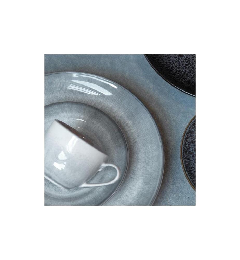 Tasse à expresso Lunasol Elements Vulcano lot de 8 Gris