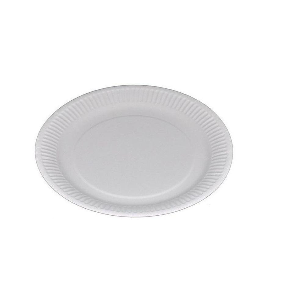 Webstar Assiettes jetables 23 cm, 100 pièces, Blanc