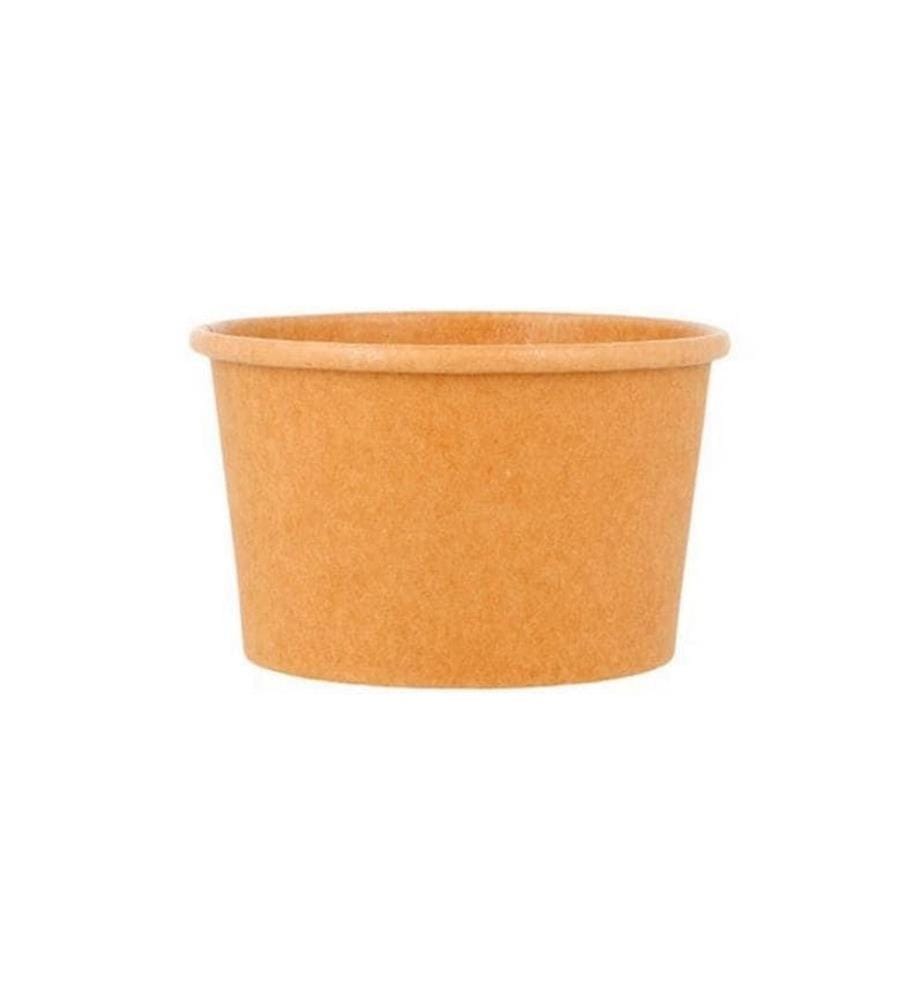 Webstar Pots à glace Kraft 120 ml Brun 50 pièces