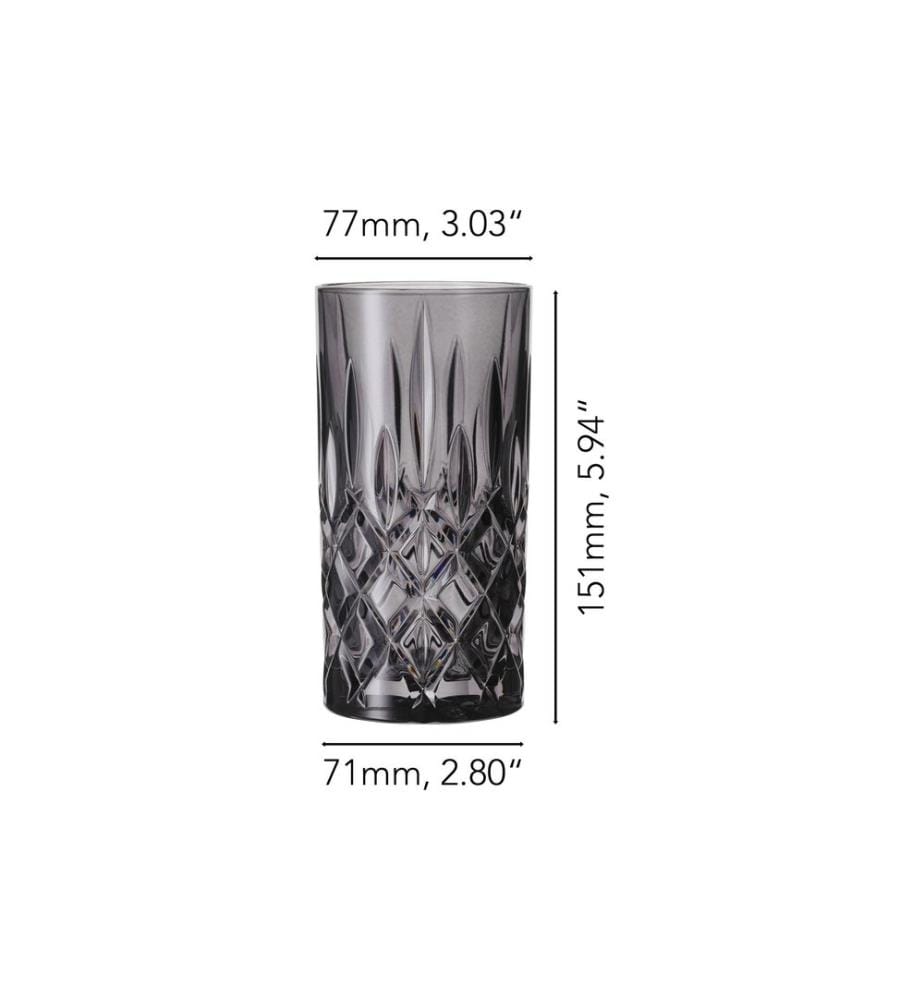 Nachtmann Verre Long drink Noblesse, Fumée, 2 pièces