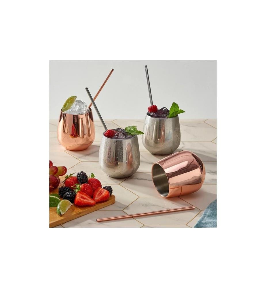 Verre à cocktail Oak & Steel 350 ml, 4 pièces, Or rose