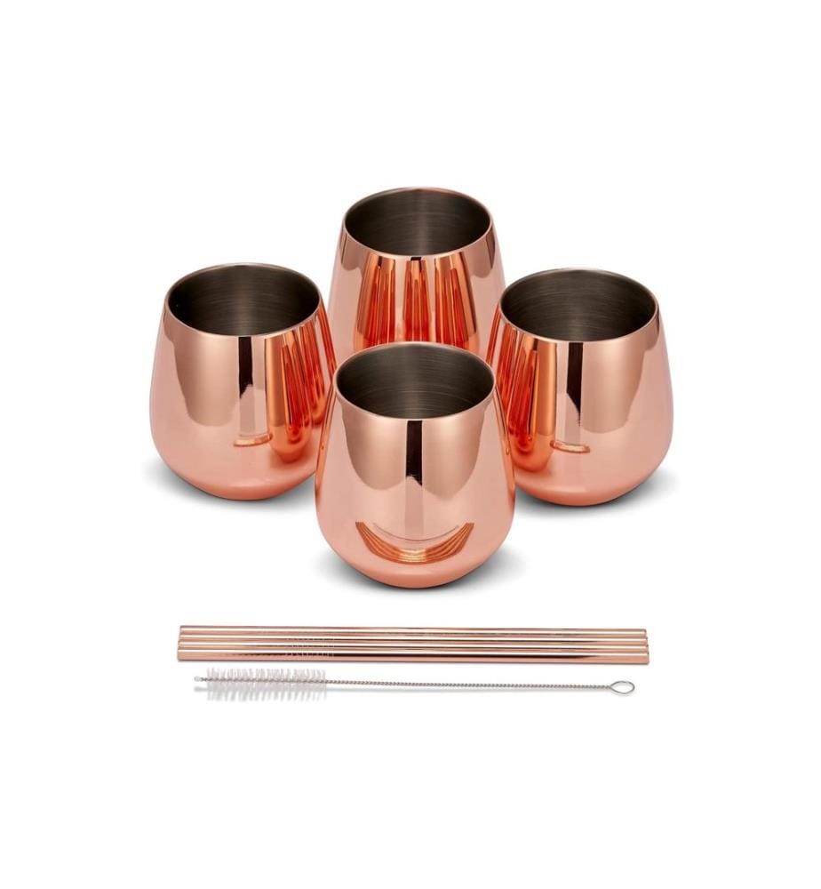 Verre à cocktail Oak & Steel 350 ml, 4 pièces, Or rose