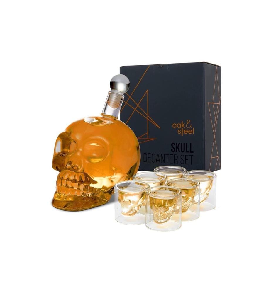 Oak & Steel Carafe Crâne 0.7 l, Transparent