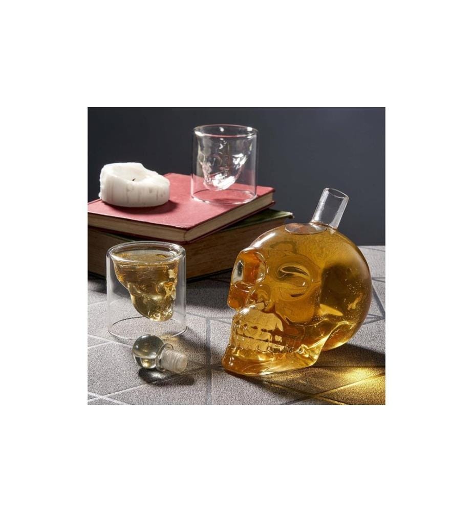 Oak & Steel Carafe Crâne 0.7 l, Transparent