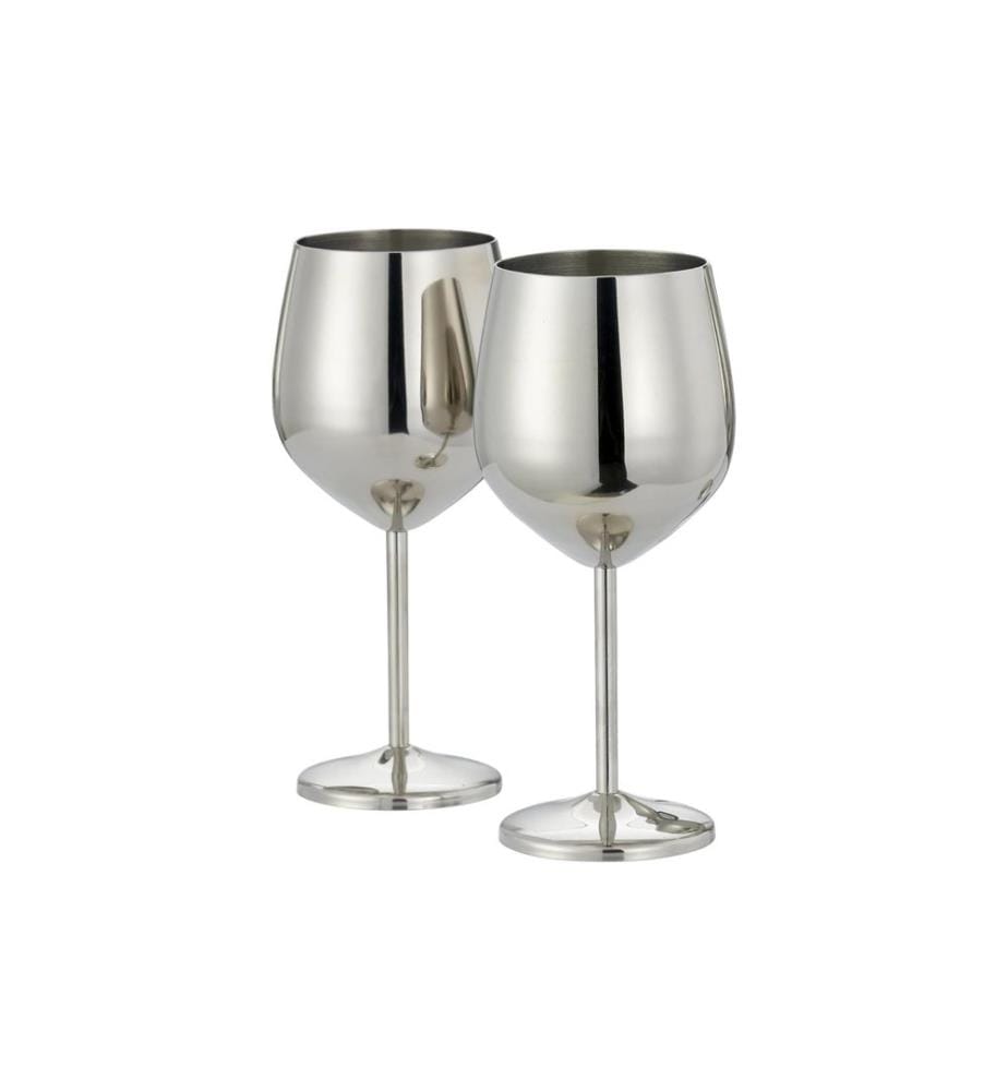 Oak & Steel Set de verres à vin 500 ml, 2 pièces, Argent