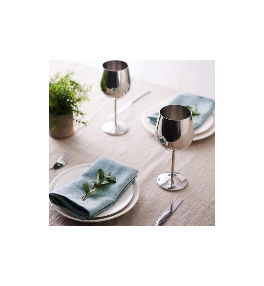 Oak & Steel Set de verres à vin 500 ml, 4 pièces, Argent