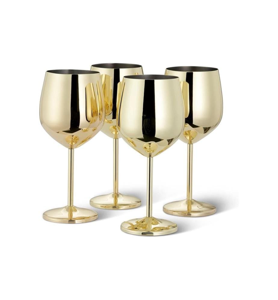 Oak & Steel Weingläser-Set 500 ml, 4 Stück, Gold