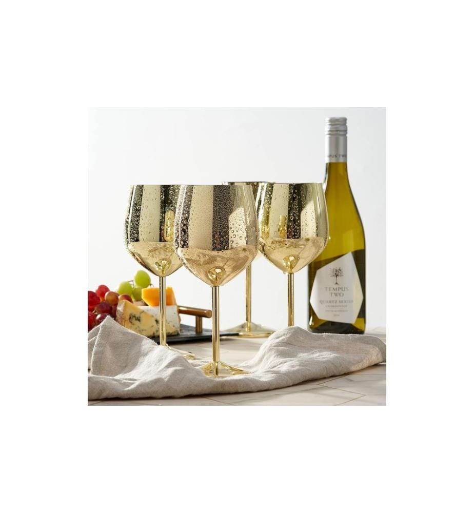 Oak & Steel Weingläser-Set 500 ml, 4 Stück, Gold