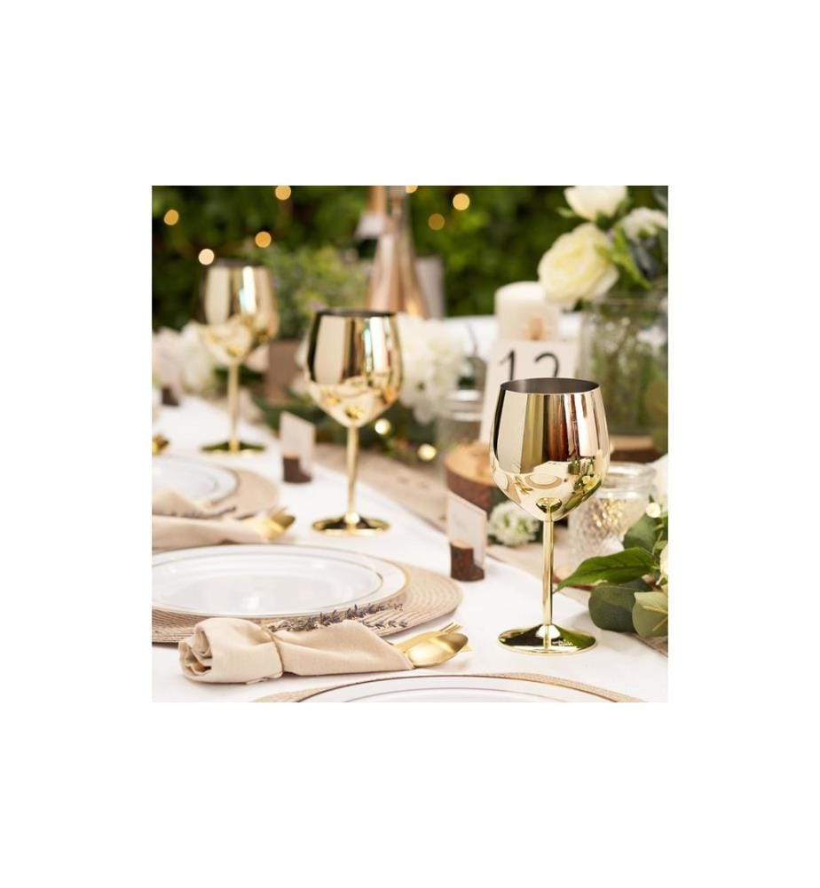 Oak & Steel Weingläser-Set 500 ml, 2 Stück, Gold