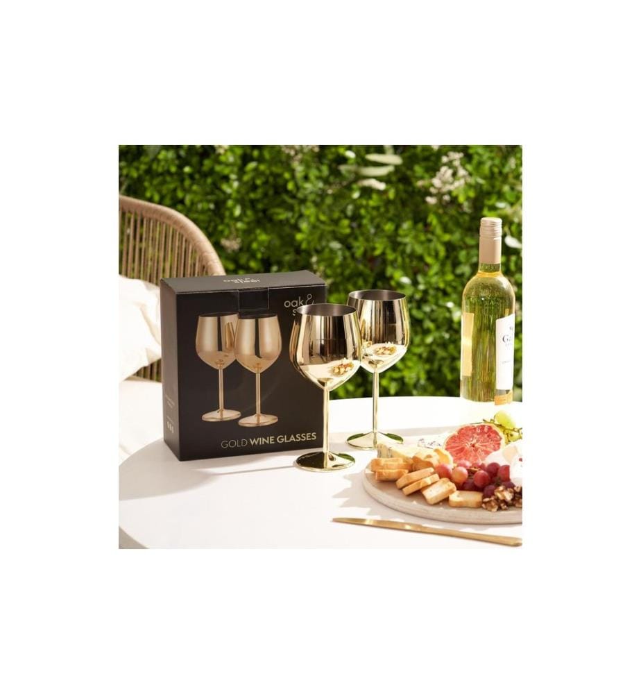 Oak & Steel Weingläser-Set 500 ml, 2 Stück, Gold