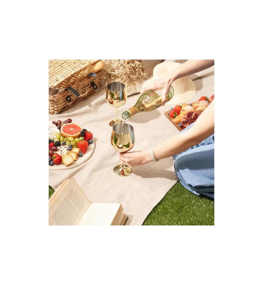 Oak & Steel Weingläser-Set 500 ml, 2 Stück, Gold