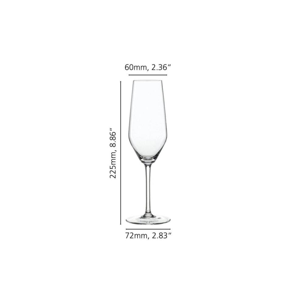 Spiegelau Flûte à champagne Style 240 ml, 4 pièces, Transparent