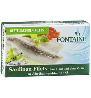 Fontaine - Konserven Sardinen-Filets in Sonnenblumenöl 120 g