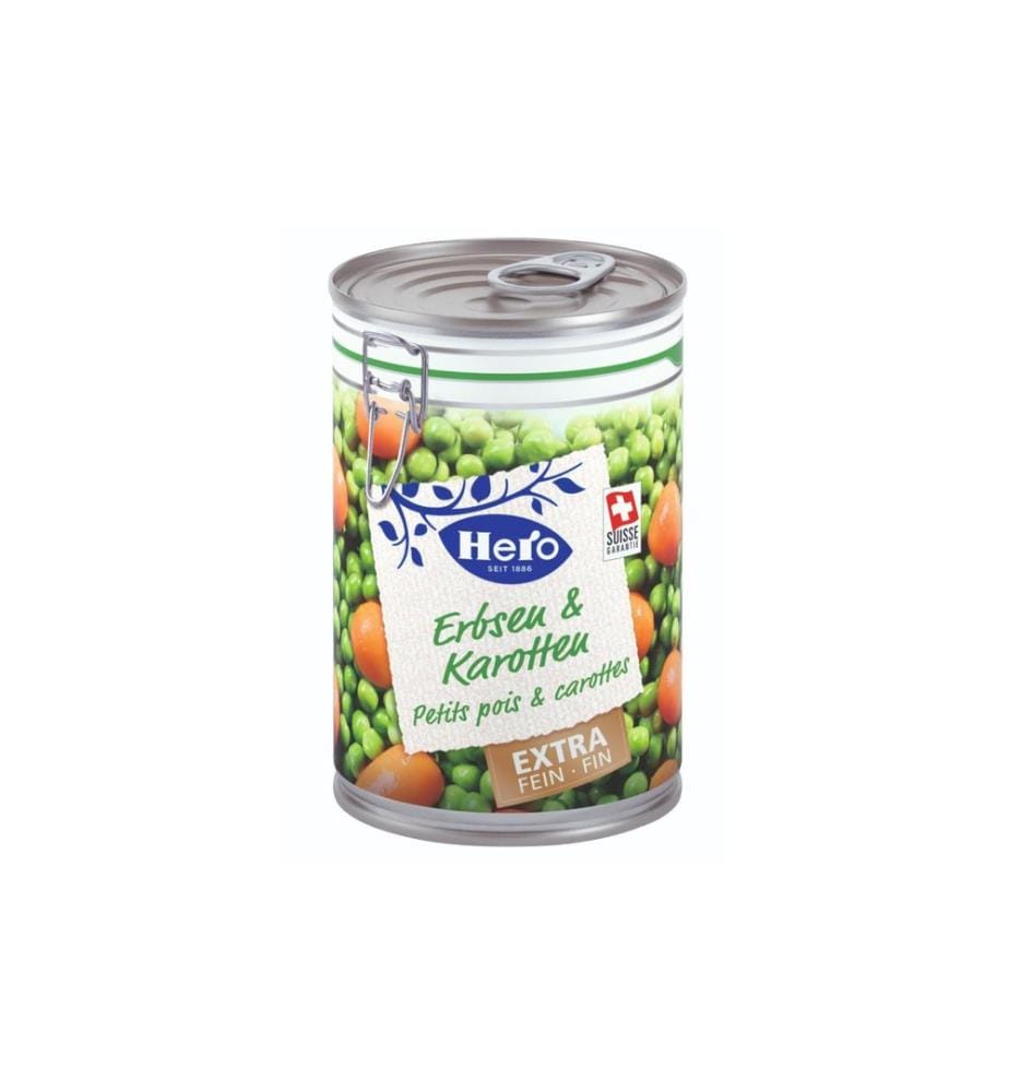 Hero - Dose Erbsen & Karotten extra fein 12 x 420 g