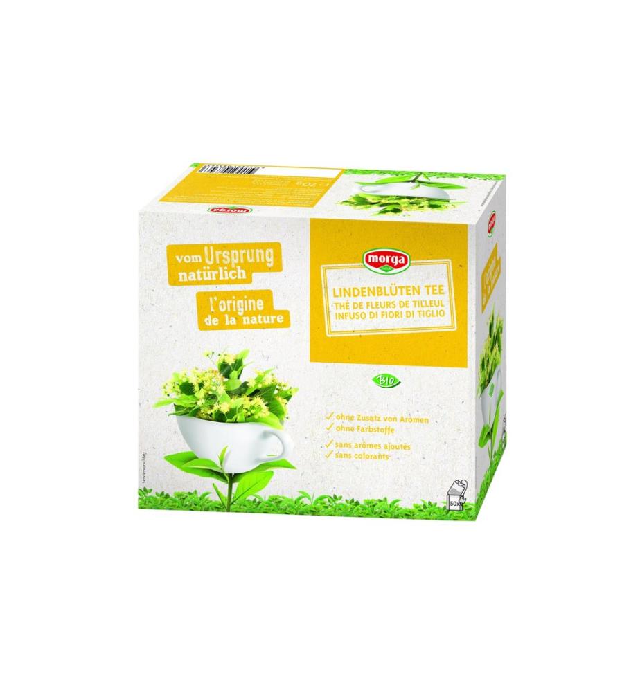 Morga - Teebeutel Bio Lindenblütten Tee 50 Stück