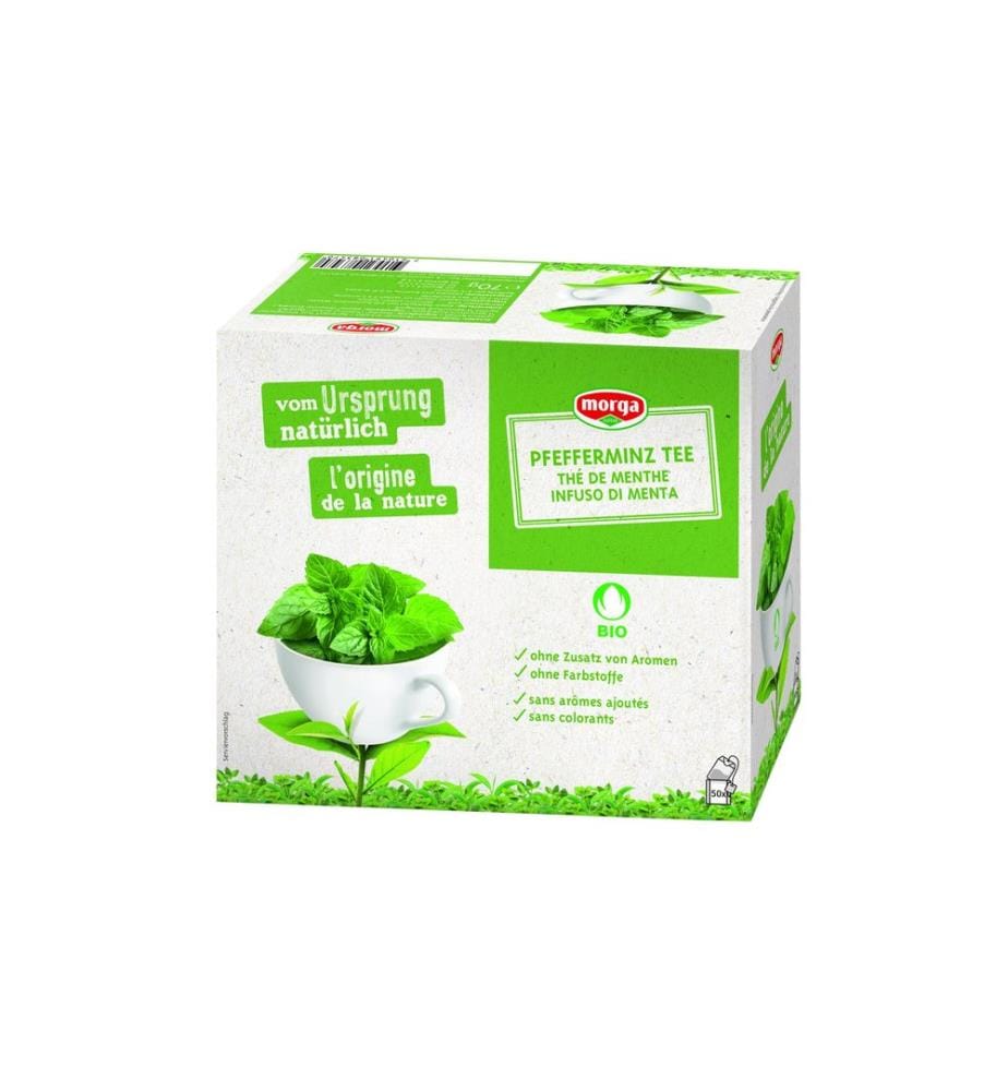 Morga - Teebeutel Bio Pfefferminz Tee 50 Stück