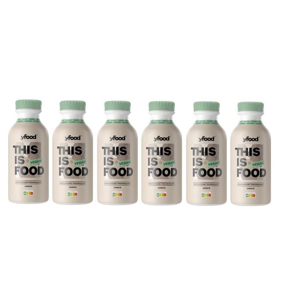 YFOOD - Vegane Trinkmahlzeit Choco 6 x 500 ml