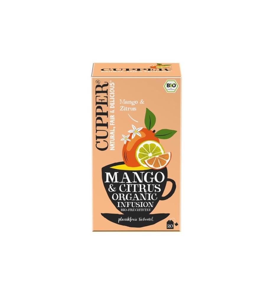 Cupper - Sachet de thé Mango & Citrus Organic Infusion 20 pièces
