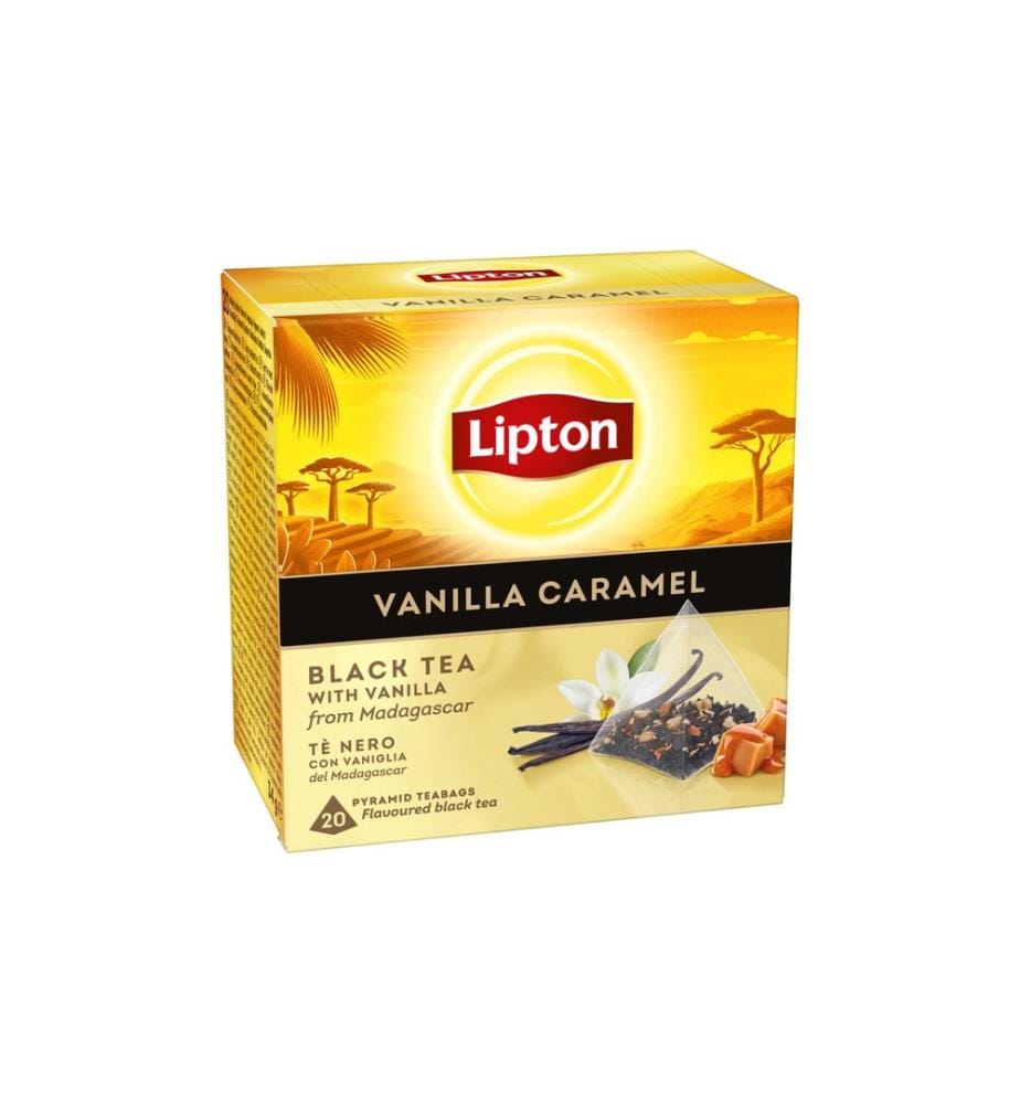 LIPTON - Sachet de thé Thé noir vanille caramel 20 Pièce/s