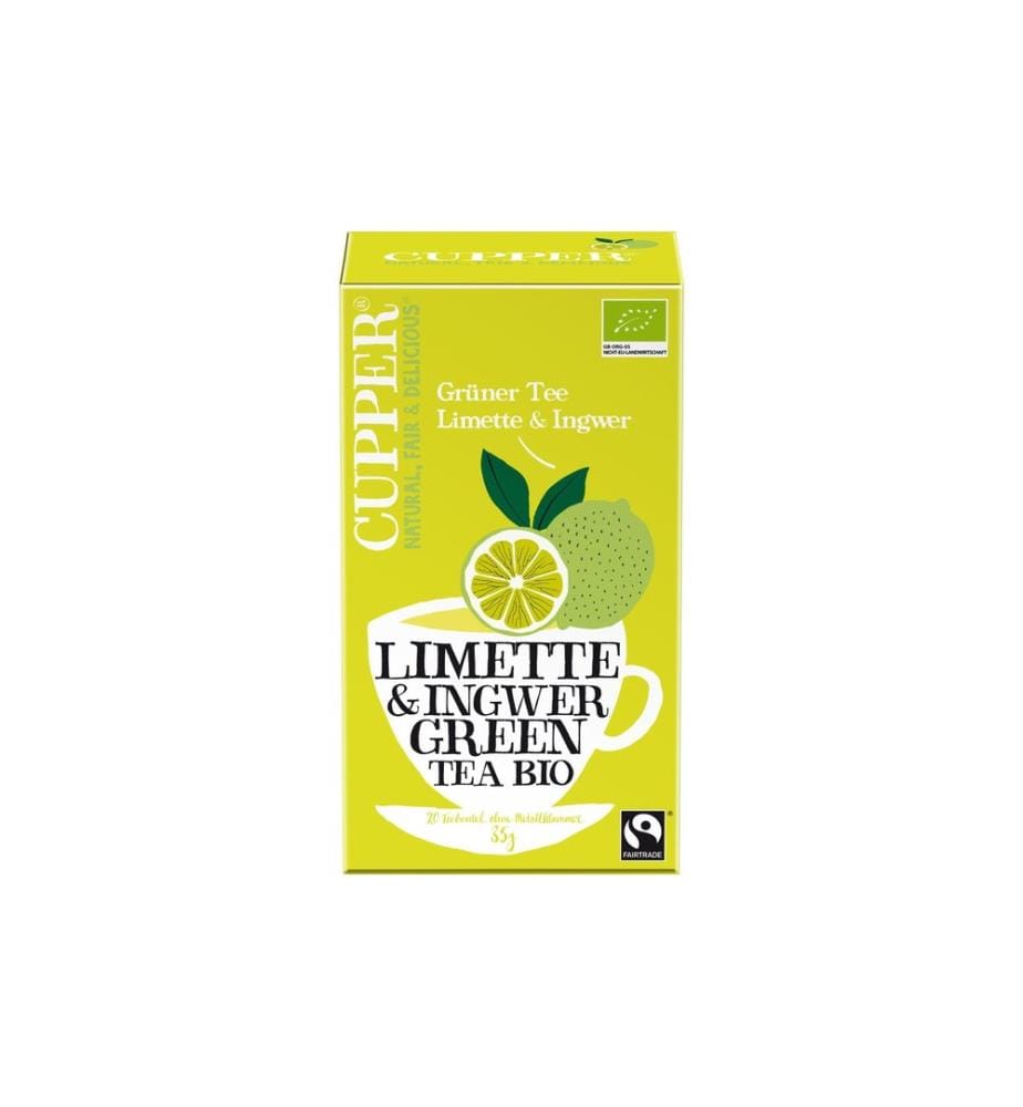 Cupper - Sachet de thé Bio Citron vert et gingembre 20 pièces