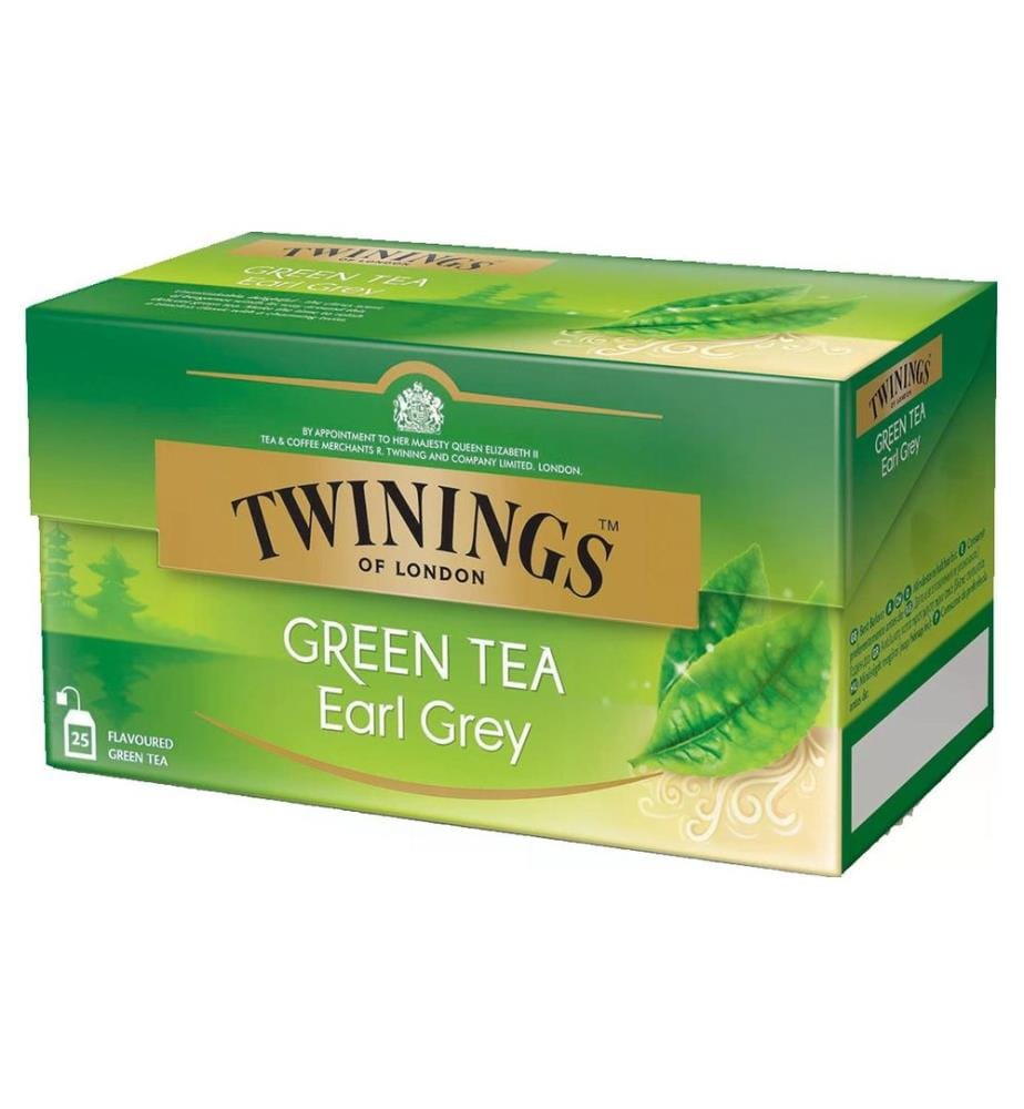 TWININGS - Sachet de thé Green Tea Earl Grey 25 pièces