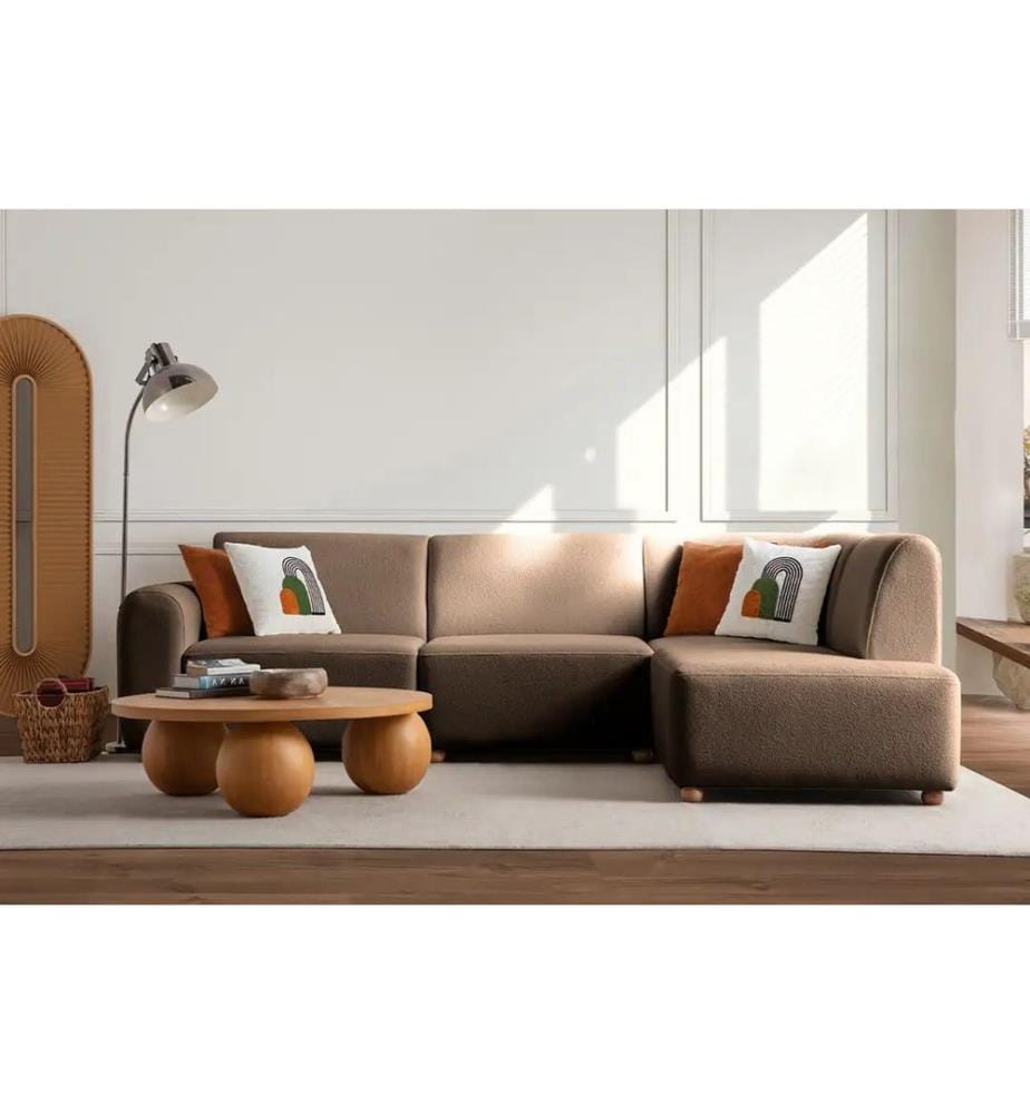 Canapé d'angle S-Loft Right - Marron