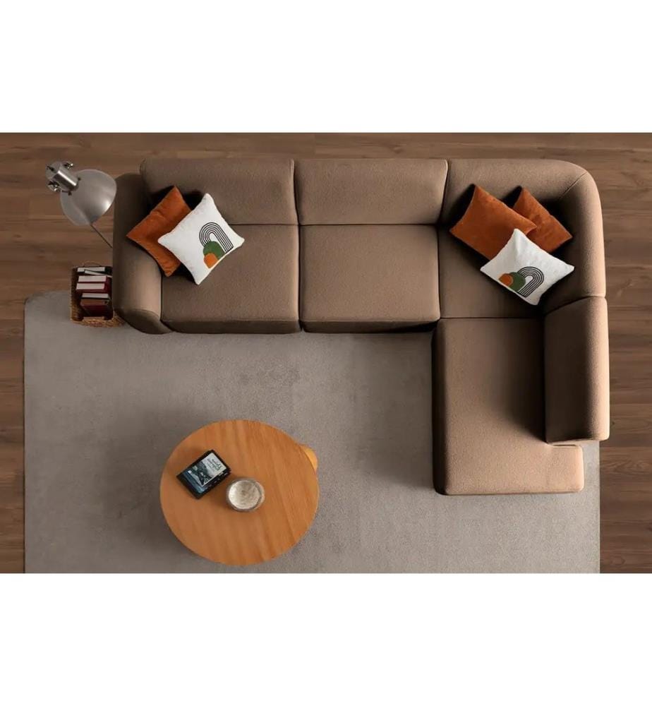 Canapé d'angle S-Loft Right - Marron