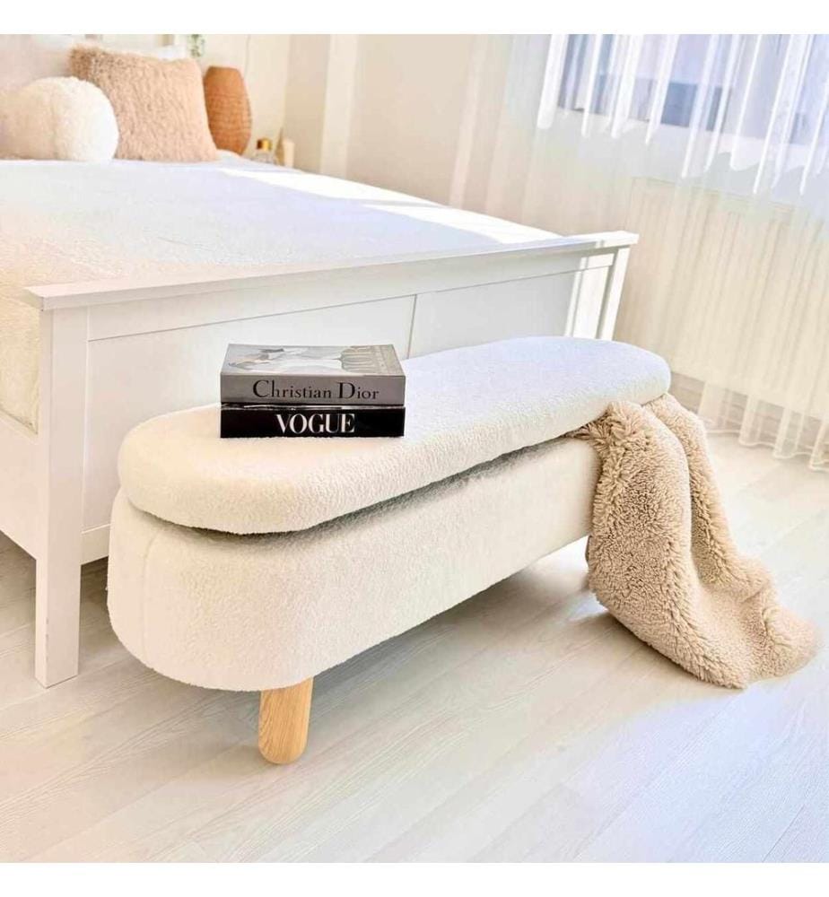Pouf Bohem - Blanc