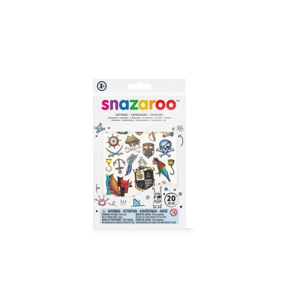 Snazaroo - Zubehör Tattoos Piraten, 20 Stück