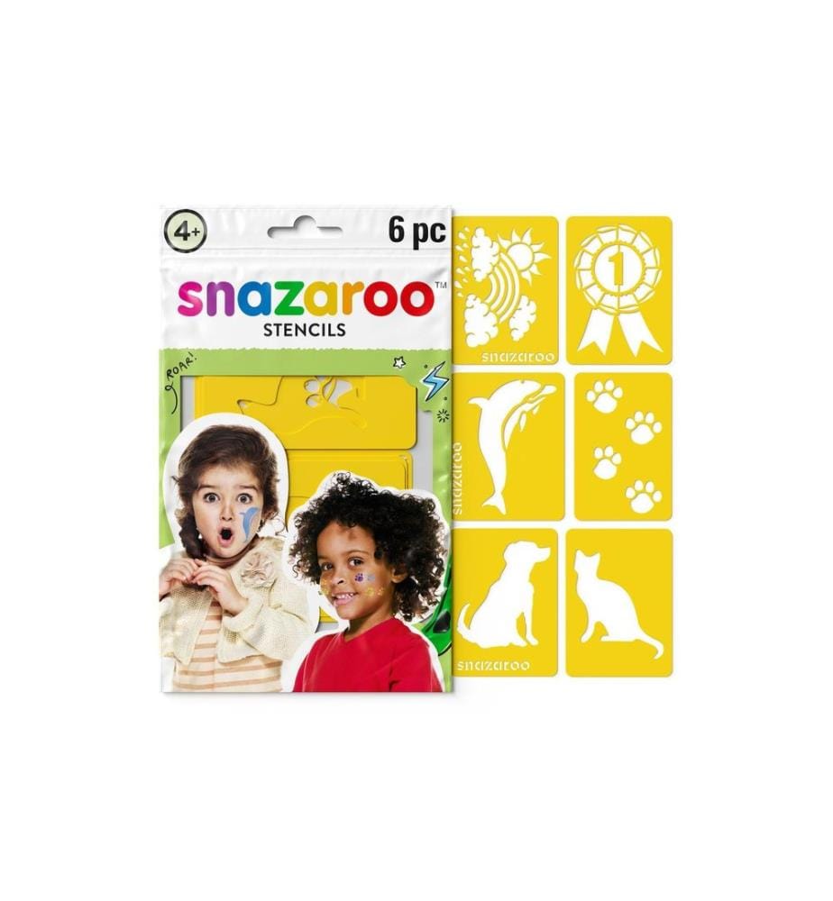 Snazaroo - Zubehör Schablonen Gemischt, 6 Stück