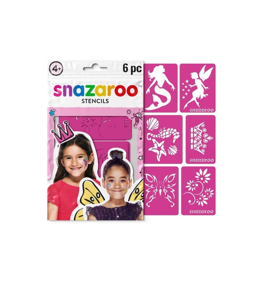 Snazaroo - Zubehör Schablonen Mädchen, 6 Stück