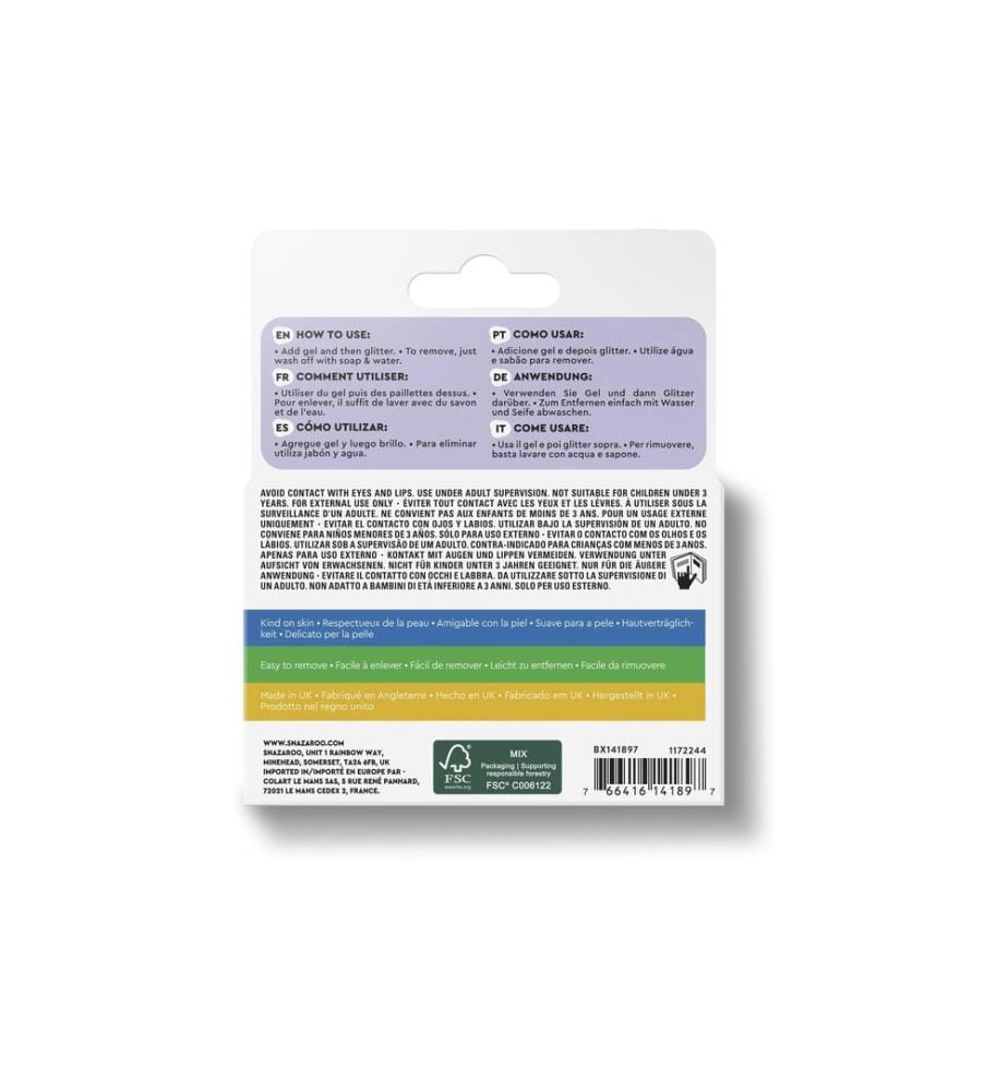 Snazaroo - Glitzer Set Grob, 3 Farben