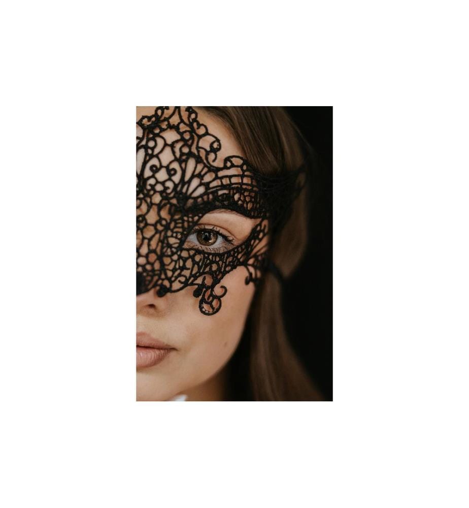 PARTYDECO - Partyaccessoire Maske aus Spitze 11 x 20 cm, Muster3