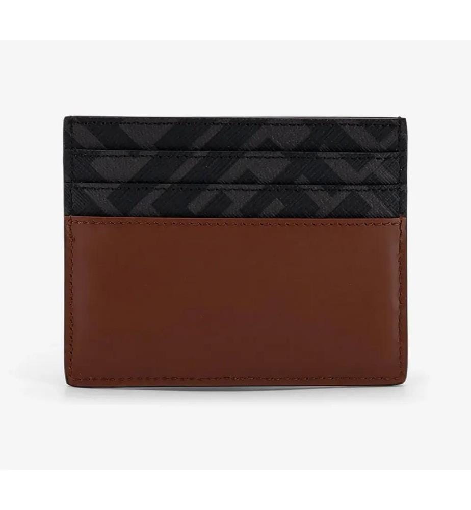 Porte-cartes en cuir et tissu Ff - Durk Nut