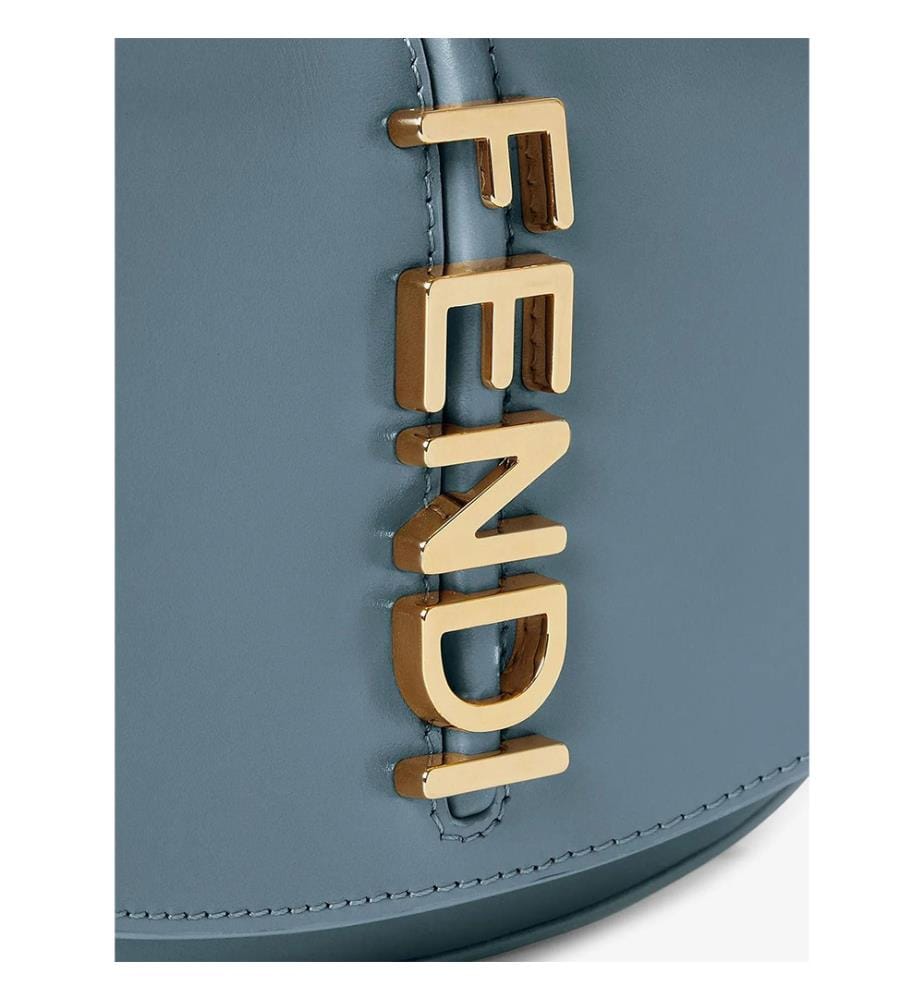 Fendigraphy-Umhängetasche mit Kette - Blau