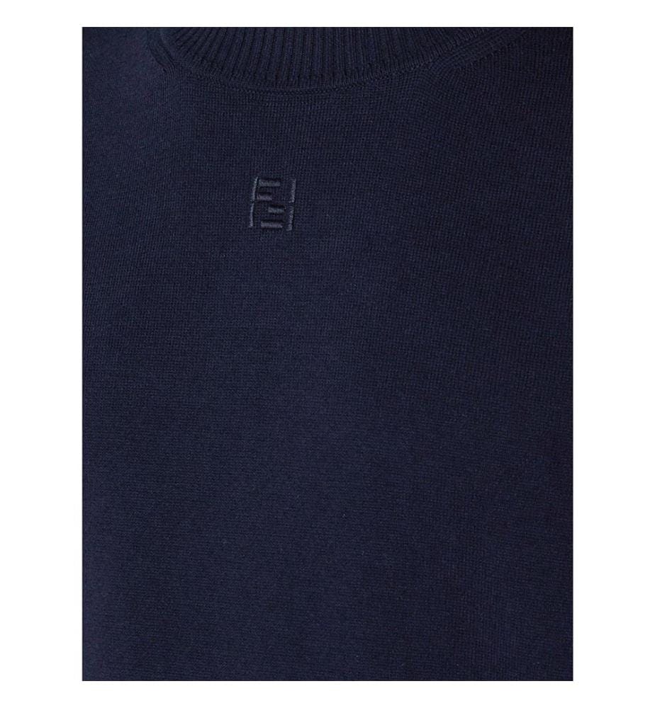 T-shirt en coton et cachemire - Bleu