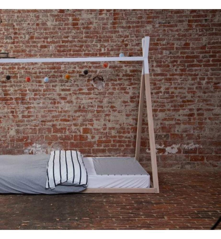 Tipi bed frame - natural/white