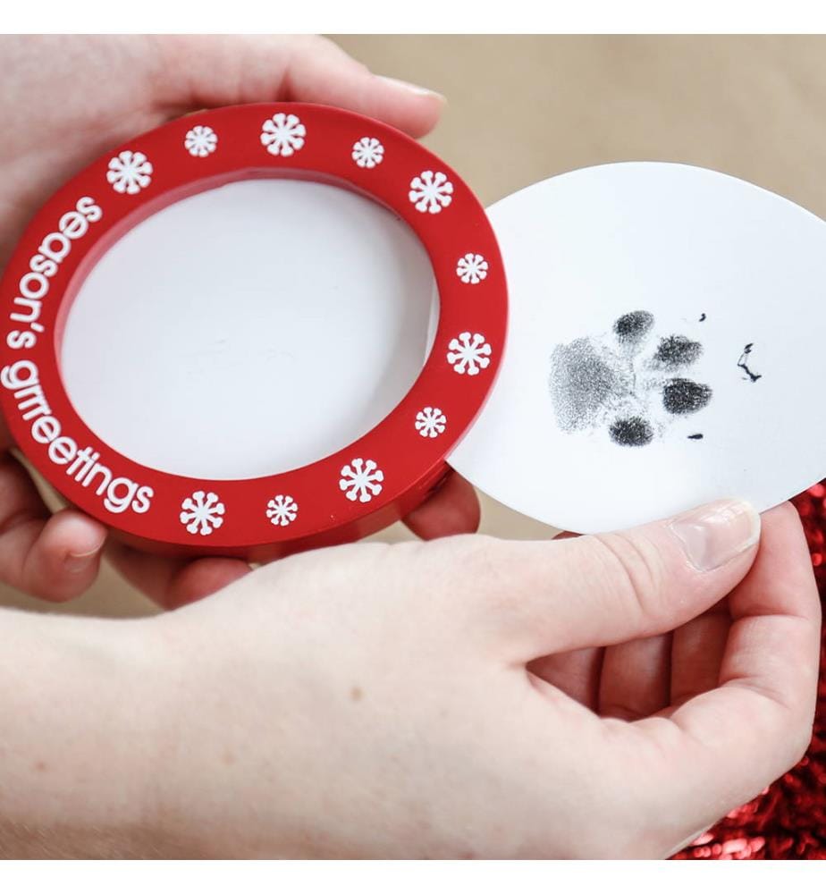 Kit per Impronta di Mano o Piede - Bianco e Rosso