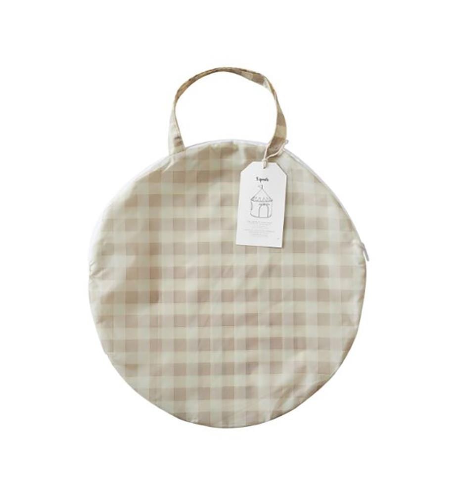 Kariertes Zelt - Beige